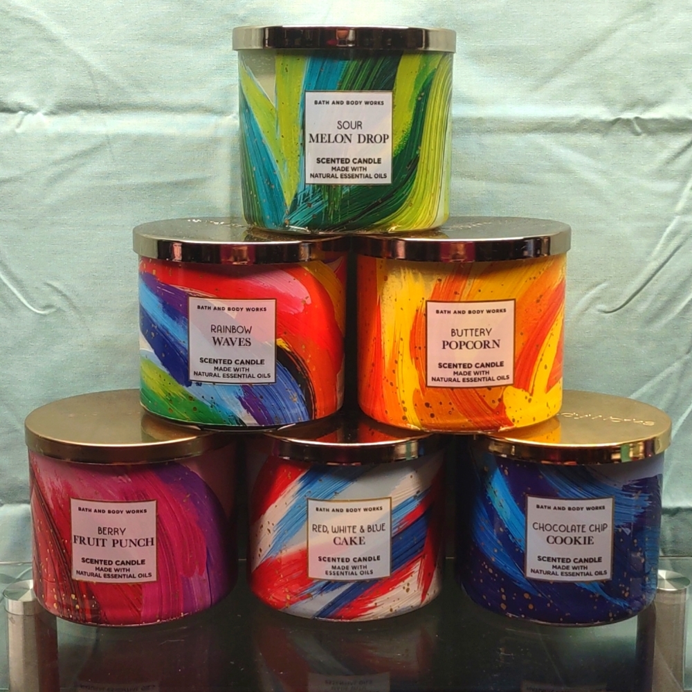 Bath & Body Works Summer Vibes Candles: Sour Melon Drop ect..